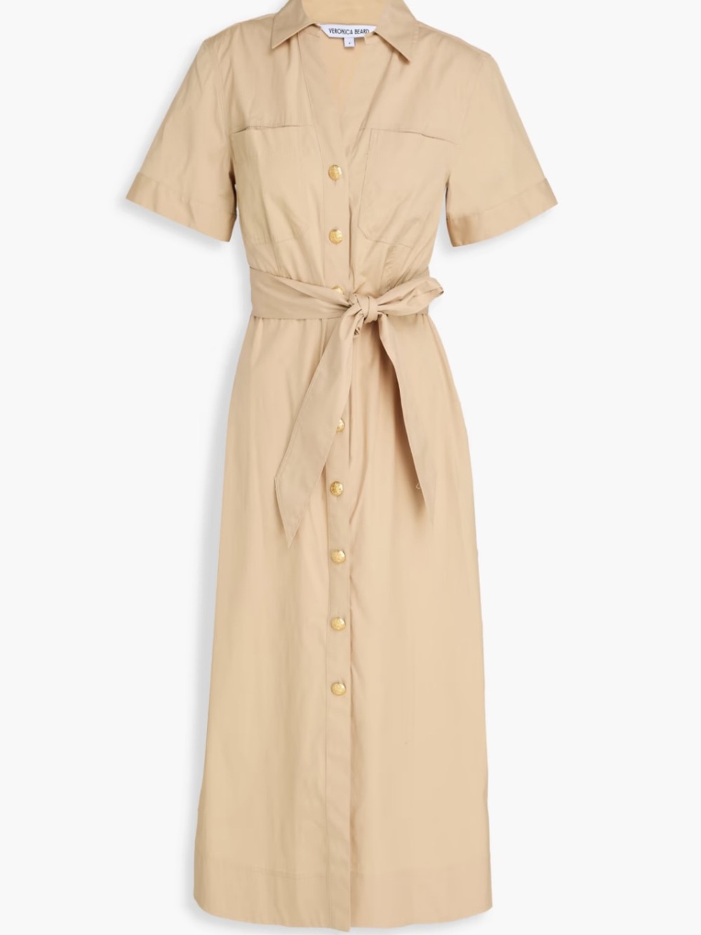 Veronica Beard Tabby Midi Dress – Stone Khaki – Size 0 – NWT - Picture 15 of 16